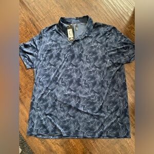 New nwt adidas mens blue golf polo shirt blue 3xl